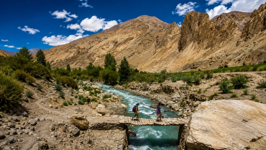 Markha Valley Trek trail in Leh Ladakh for Trippy Travels trekking adventure itinerary